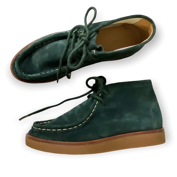 The GREAT. Trooper Chukka  Boots in evergreen suede Size 6.5, New in box - Picture 3 of 16